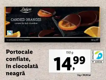 Lidl Portocale confiate, în ciocolată neagră Ofertă