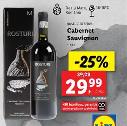 Lidl ROSTURI RESERVA Cabernet Sauvignon Ofertă