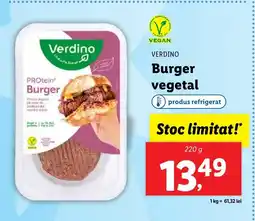 Lidl VERDINO Burger vegetal Ofertă