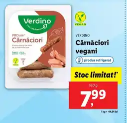 Lidl VERDINO Cârnǎciori vegani Ofertă