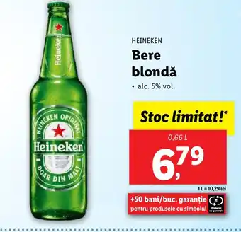 Lidl HEINEKEN Bere blondǎ Ofertă