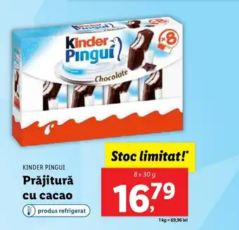 Lidl KINDER Pingui Prăjitură cu cacao Ofertă