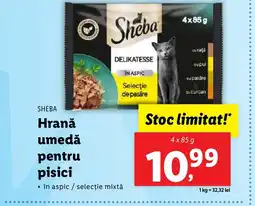 Lidl SHEBA Hranǎ umedă pentru pisici Ofertă