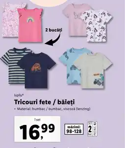 Lidl LupiluⓇ Tricouri fete / băieți Ofertă