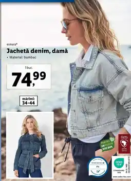 Lidl EsmaraⓇ Jachetă denim, damă Ofertă