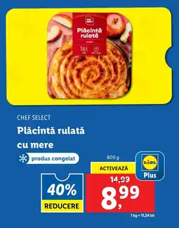 Lidl CHEF SELECT Plăcintă rulatăǎ cu mere Ofertă