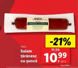 Lidl PIKOK Salam ţărănesc cu șuncă Ofertă