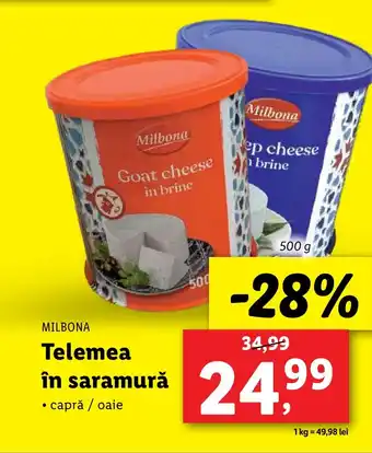 Lidl MILBONA Telemea în saramurǎ Ofertă