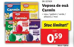 Lidl DR. OETKER Vopsea de ouă Carmin Ofertă