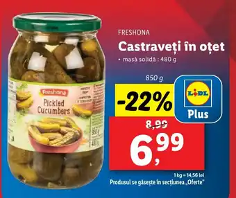 Lidl FRESHONA Castraveţi în oțet Ofertă