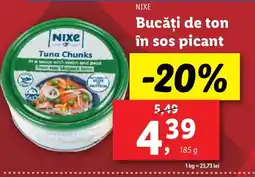 Lidl NIXE Bucǎți de ton în sos picant Ofertă