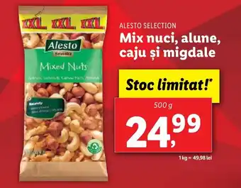 Lidl ALESTO SELECTION Mix nuci, alune, caju şi migdale Ofertă