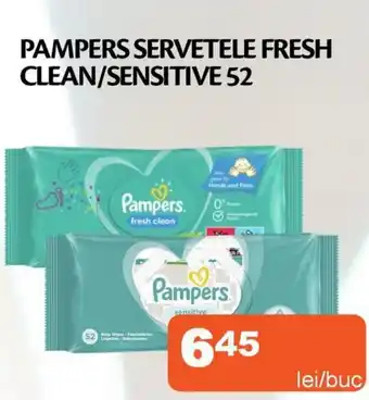 Unicarm PAMPERS Servetele fresh clean/sensitive 52 Ofertă