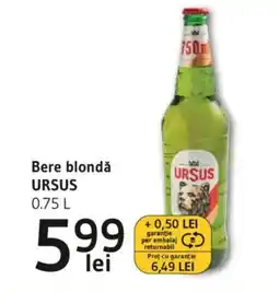 Supeco Bere blondǎ URSUS Ofertă