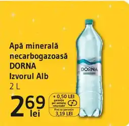 Supeco Apă minerală necarbogazoasă DORNA Izvorul Alb Ofertă