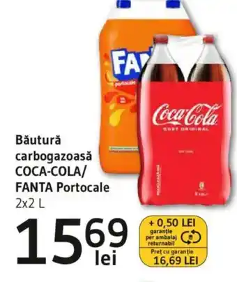 Supeco Băutură carbogazoasă COCA-COLA/ FANTA Portocale Ofertă