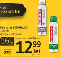 Supeco Deo spray BOROTALCO Ofertă