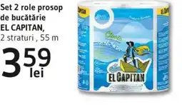 Supeco Set 2 role prosop de bucătărie EL CAPITAN Ofertă