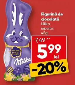 PROFI Figurinǎ de ciocolată Milka iepuraş Ofertă