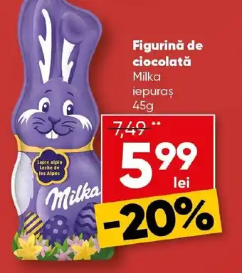 PROFI Figurinǎ de ciocolată Milka iepuraş Ofertă