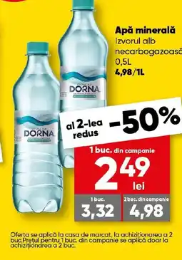 PROFI Apă minerală Izvorul alb necarbogazoasă Ofertă