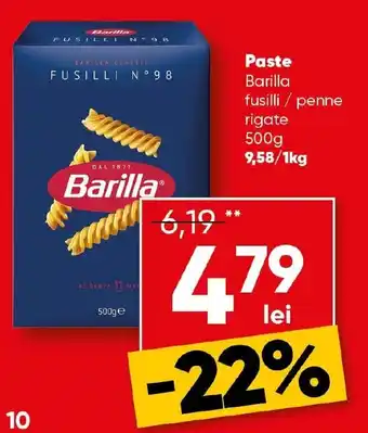 PROFI Paste Barilla fusilli / penne rigate Ofertă