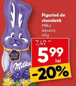 PROFI Figurinǎ de ciocolată Milka iepuraş Ofertă