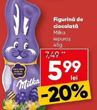 PROFI Figurinǎ de ciocolată Milka iepuraş Ofertă