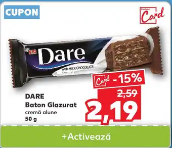 Kaufland DARE Baton Glazurat cremă alune Ofertă