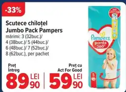 Carrefour Scutece chiloţel Jumbo Pack Pampers Ofertă