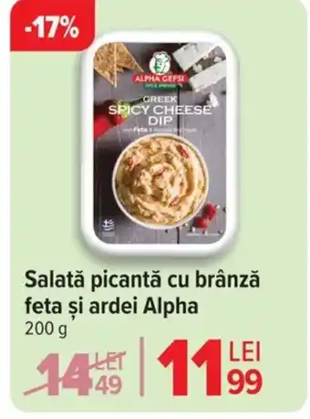 Carrefour Salată picantă cu brânză feta şi ardei Alpha Ofertă