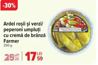 Carrefour Ardei roşii şi verzi/ peperoni umpluți cu cremă de brânză Farmer Ofertă