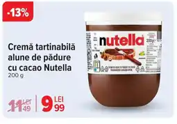 Carrefour Cremă tartinabilǎ alune de pădure cu cacao Nutella Ofertă