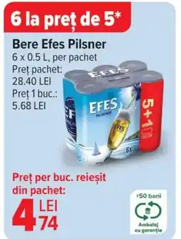 Carrefour Bere Efes Pilsner Ofertă