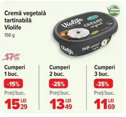 Carrefour Cremă vegetală tartinabilǎ Violife Ofertă