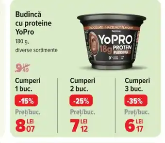 Carrefour Budincǎ cu proteine YoPro Ofertă