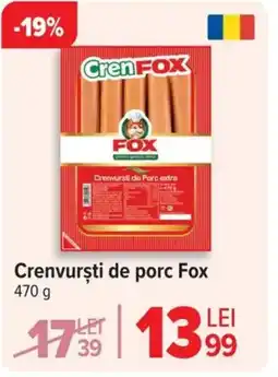 Carrefour Crenvursti de porc Fox Ofertă