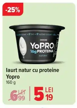 Carrefour laurt natur cu proteine Yopro Ofertă