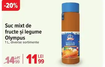 Carrefour Suc mixt de fructe şi legume Olympus Ofertă