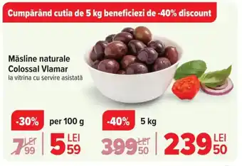 Carrefour Măsline naturale Colossal Vlamar Ofertă