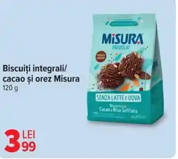 Carrefour Biscuiți integrali/ cacao şi orez Misura Ofertă