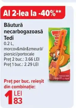 Carrefour Băutură necarbogazoasă Tedi Ofertă