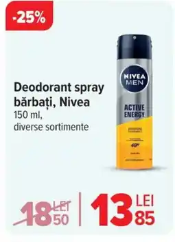 Carrefour Deodorant spray bărbați, Nivea Ofertă