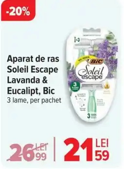 Carrefour Aparat de ras Soleil Escape Lavanda & Eucalipt, Bic Ofertă