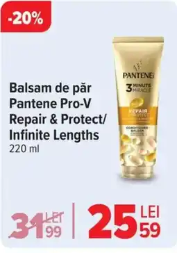 Carrefour Balsam de păr Pantene Pro-V Repair & Protect/ Infinite Lengths Ofertă