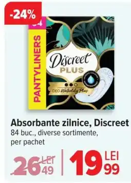 Carrefour Absorbante zilnice, Discreet Ofertă