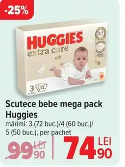 Carrefour Scutece bebe mega pack Huggies Ofertă