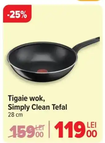 Carrefour Tigaie wok, Simply Clean Tefal Ofertă