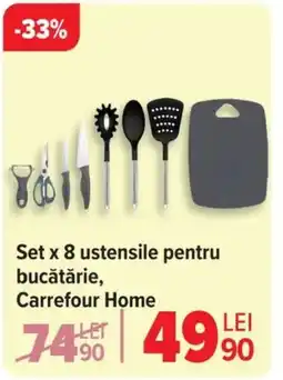 Carrefour Set x 8 ustensile pentru bucătărie, Carrefour Home Ofertă