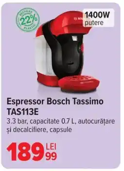 Carrefour Espressor Bosch Tassimo TAS113E Ofertă